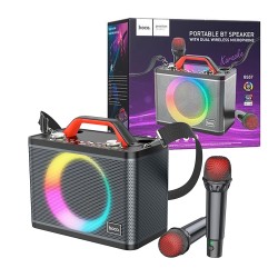 Hoco Wireless Karaoke Speaker BS57 Jenny with Dual Microphone Black Hoco Wireless Karaoke Speaker BS57 Jenny with Dual Microphone Black